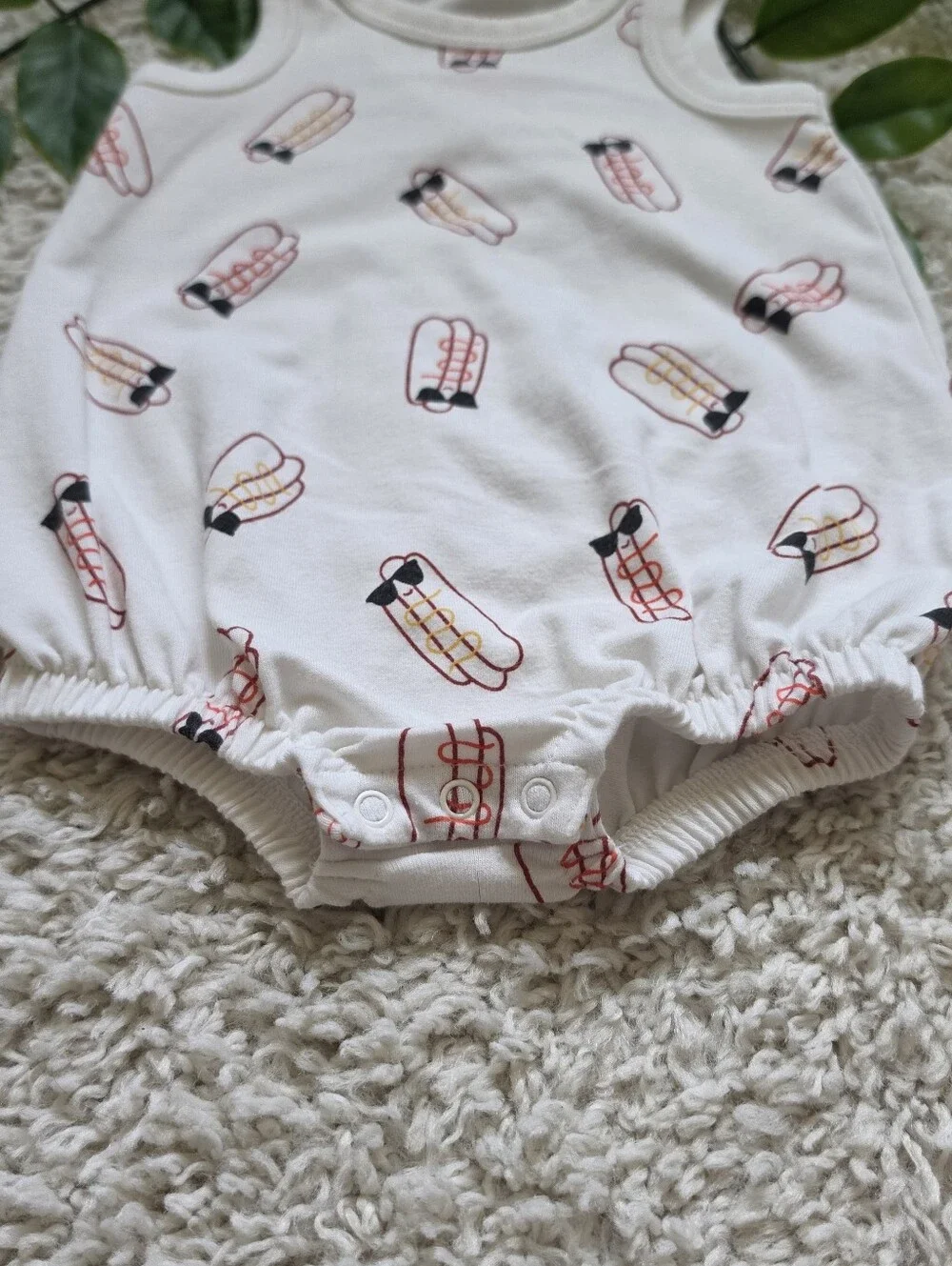 Baby Boy Cat & Jack Hot Dog Romper (0-3 Months)